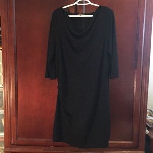 Little Black Dress with Cowl Neck